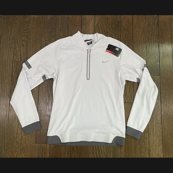 Nike Jackets Coats Rare Nike Tiger Woods Tw Tech 2 2 Zip Pullover Light Grey Mens Size Small Poshmark